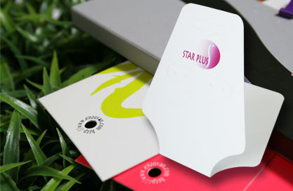 Special die-cut business cards