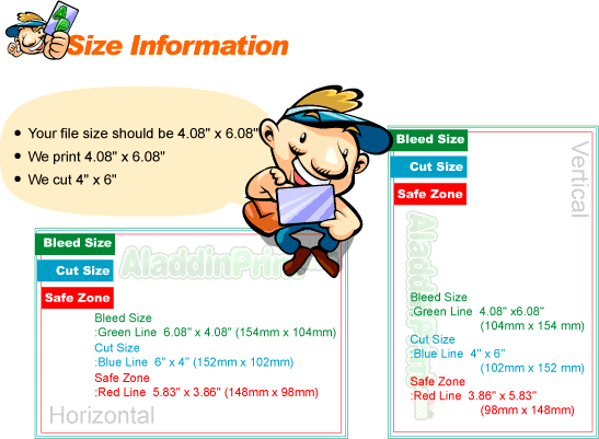 A card order size Information