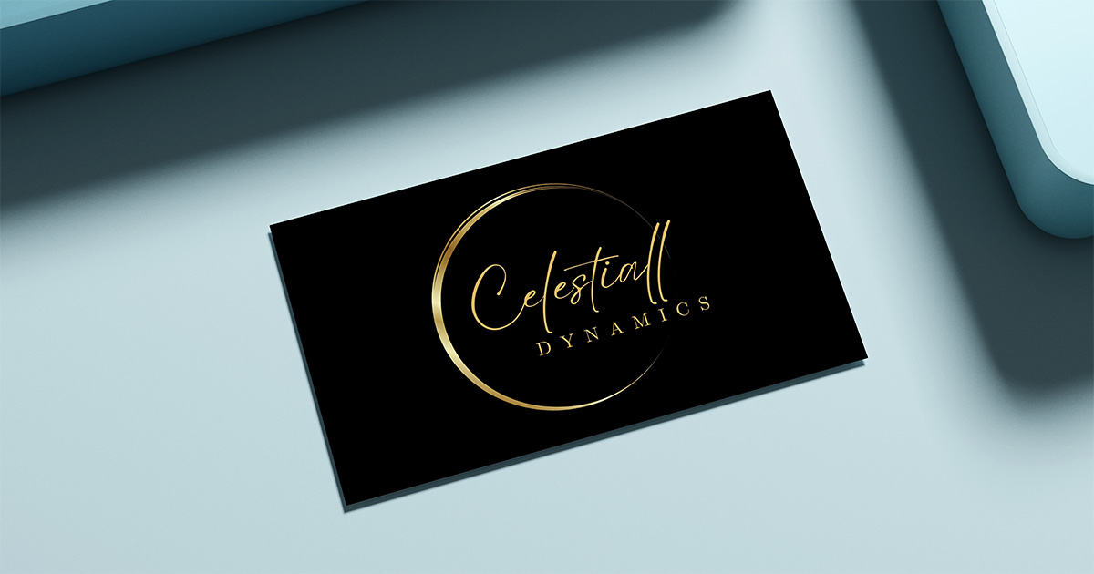 gold foil black business cards