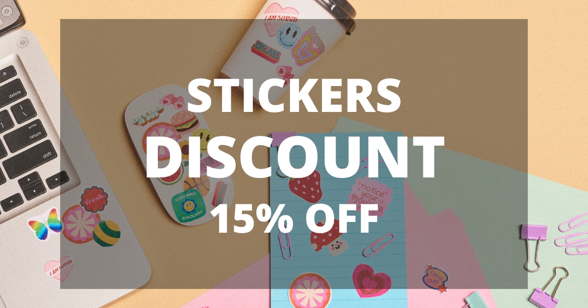 Stickers 15% off