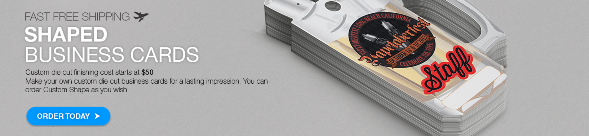 Shaped Business Cards by Aladdin Print