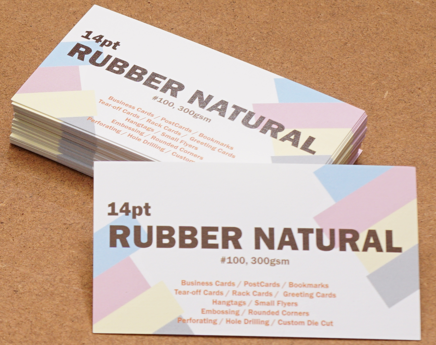 Rubber Natural Business Cards by Aladdin Print