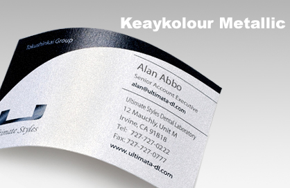 Keaykolour Metallic Business Cards by Aladdin Print